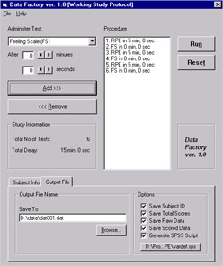 Screenshot of Data Factory software package